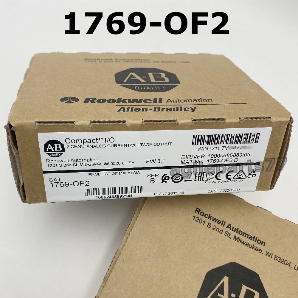 AB 1769-OF2 SerB 1769OF2 Compact I/O Analog Output Module PLC 2022 New Sealed TX