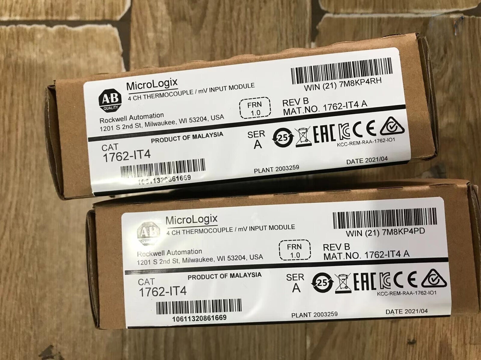 Allen Bradley 1762-IT4 Ser A Rev D FRN 1.0 MicroLogix Thermocouple Input Module