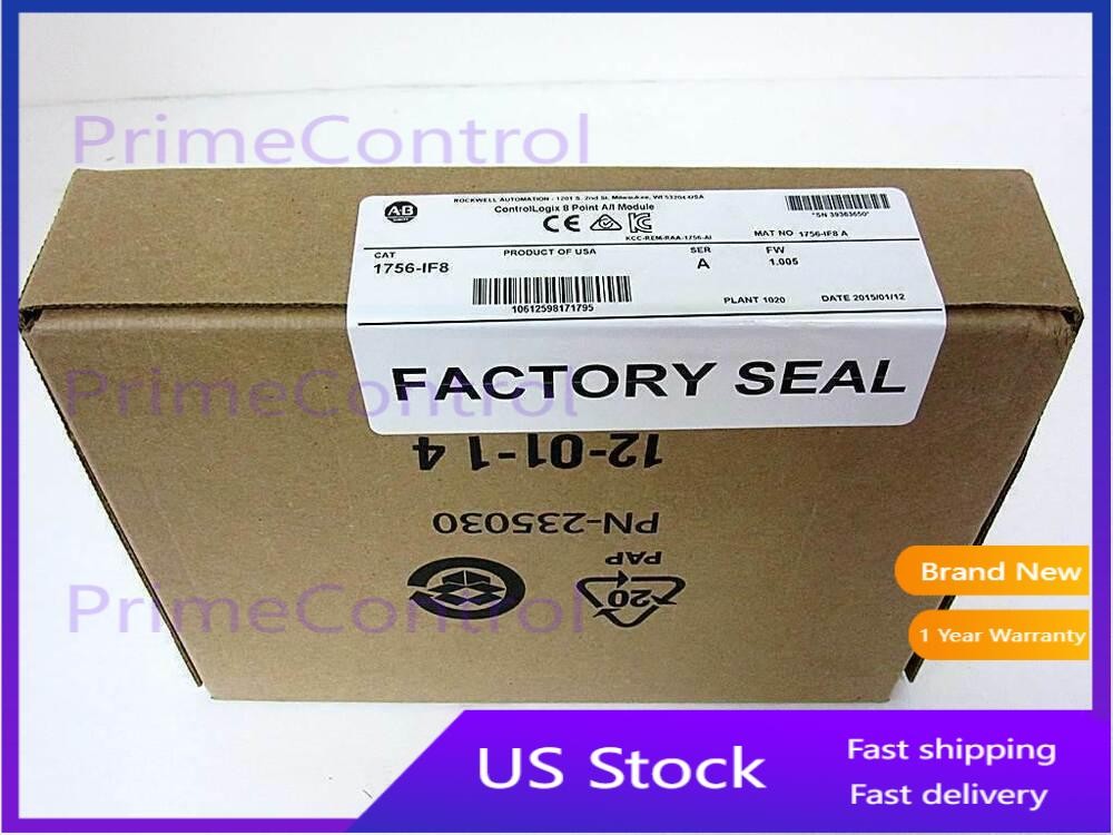 New Sealed Allen Bradley 1756-IF8 ControlLogix 8 Point A/I Module 1756IF8 Ser A