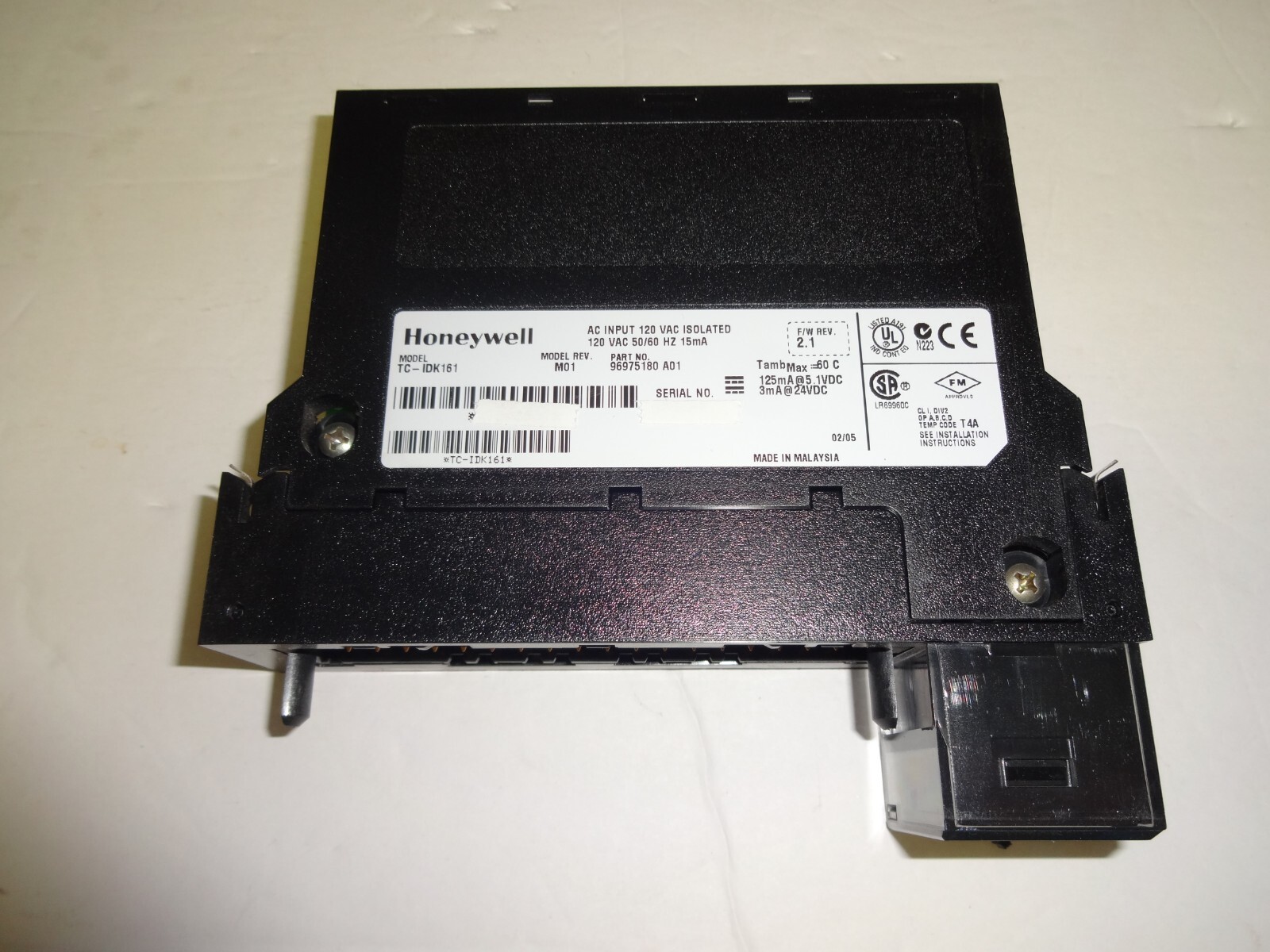 Honeywell AC Controllogix Isloated Input Module TC-IDK161