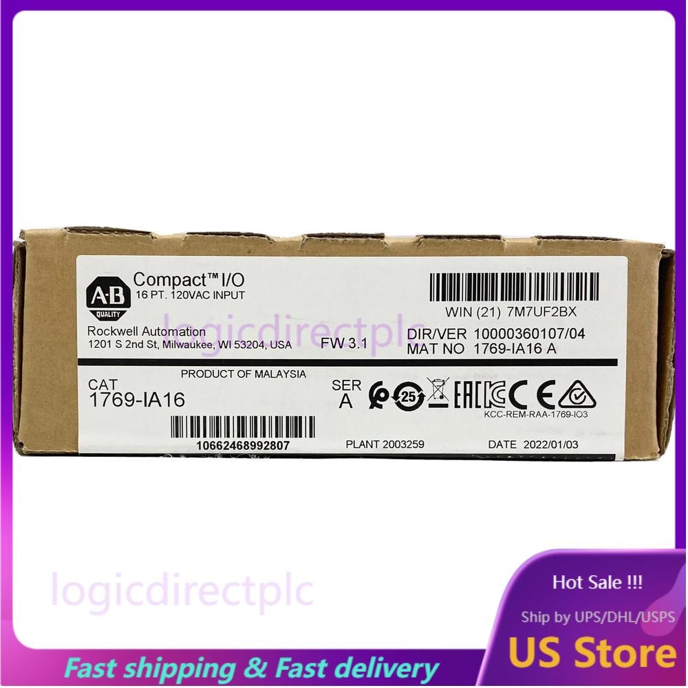 New Allen Bradley 1769-IA16 CompactLogix 16pt 120VAC Input SER A US Free Tax