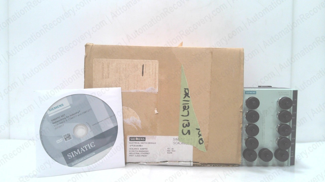 SIEMENS 6GK5208-0HA10-2AA6, SCALANCE X208PRO, MANAGED IE SWITCH, NEW #343179