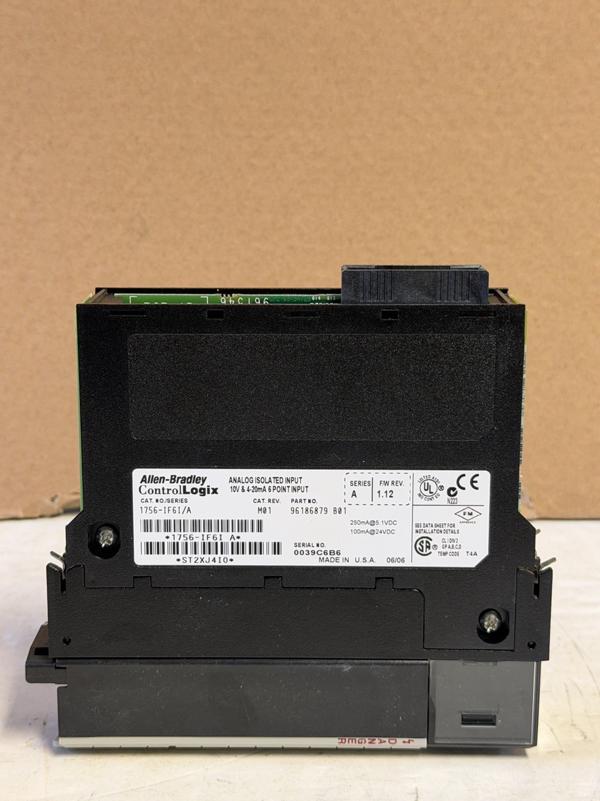 Allen Bradley 1756-IF6I ControlLogix Analog Input 6-Ch Isolated Module Ser A