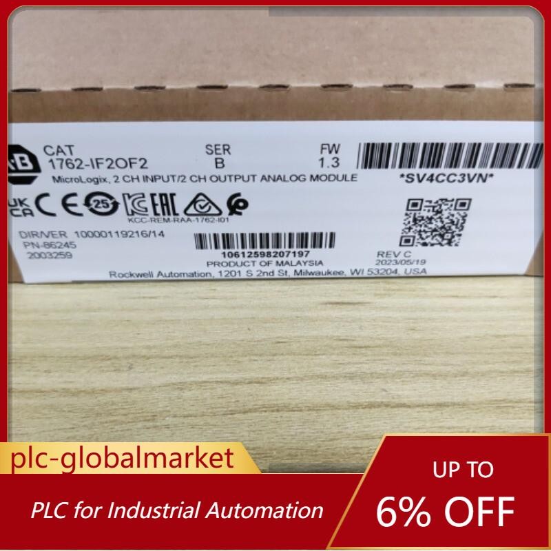 New Factory Sealed Allen-Bradley 1762-IF2OF2 MicroLogix1200 Analog I/O Module