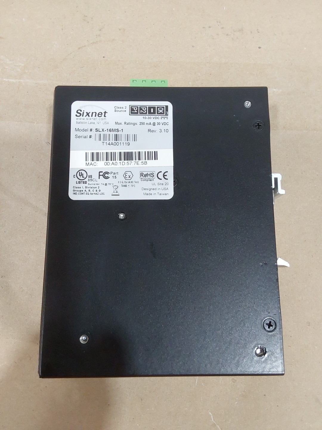 Sixnet SLX-16MS-1 Industrial Ethernet Managed Switch 16 Port