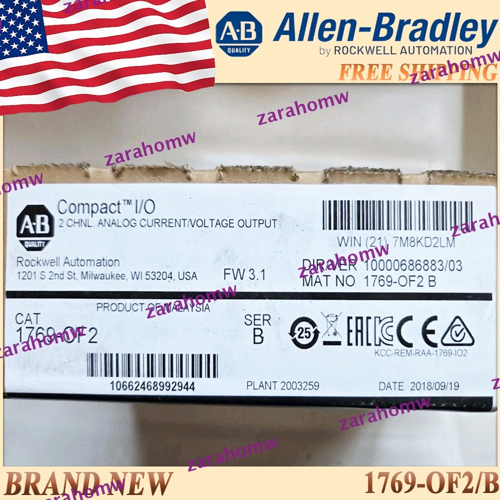 New Sealed AB 1769-OF2/B CompactLogix 2 Pt A/O C and V Module 1769OF2 serB US