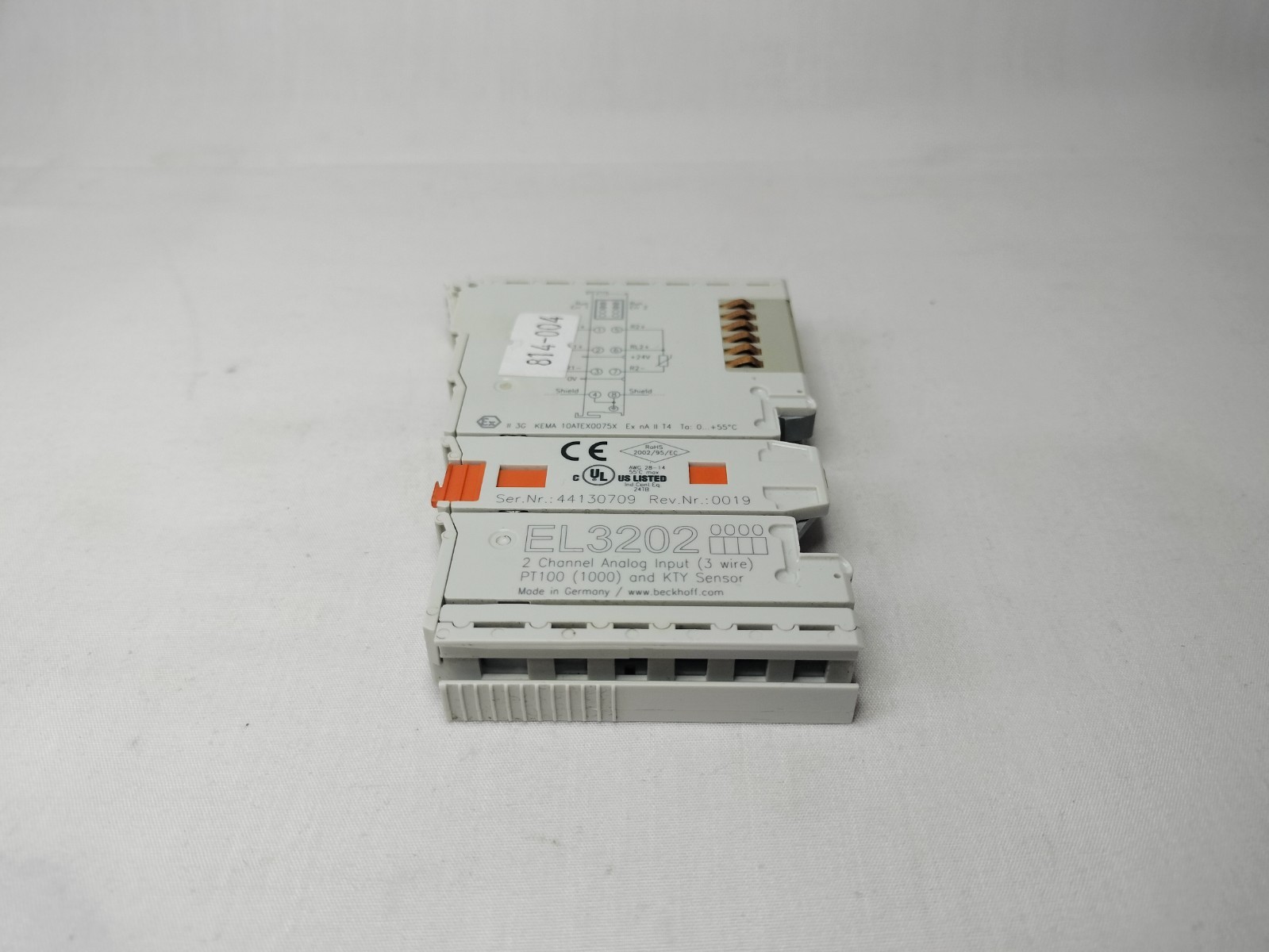 Beckhoff EL3202 EtherCAT Terminal 2-Channel Analog Input Made in Germany