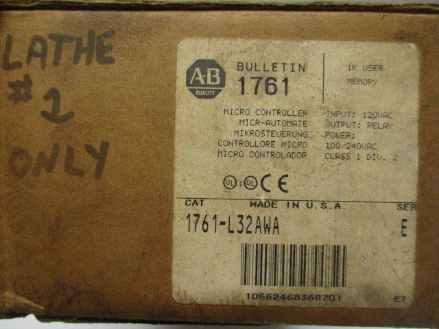 ALLEN BRADLEY 1761-L32AWA SER. E F/W 1.0 (AS PICTURED) NSMP