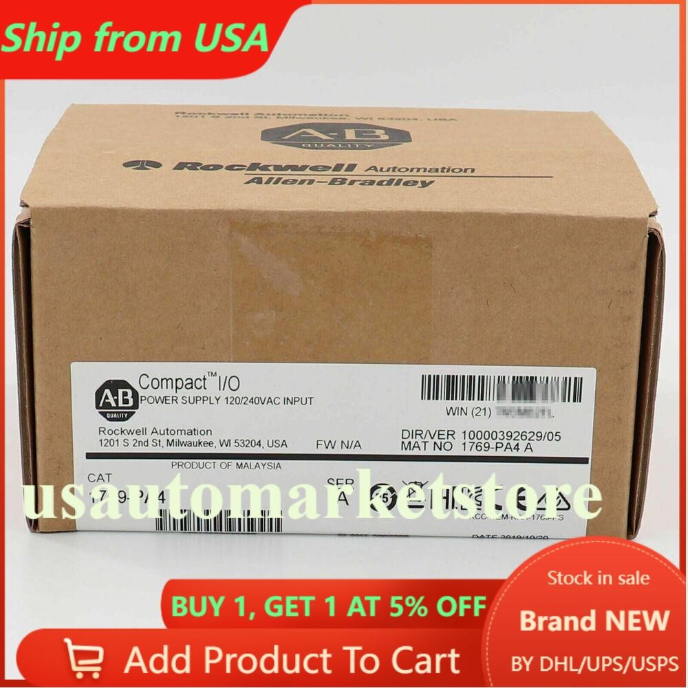New AB 1769-PA4 SER A CompactLogix Power Supply Module 1769PA4 US Free Tax