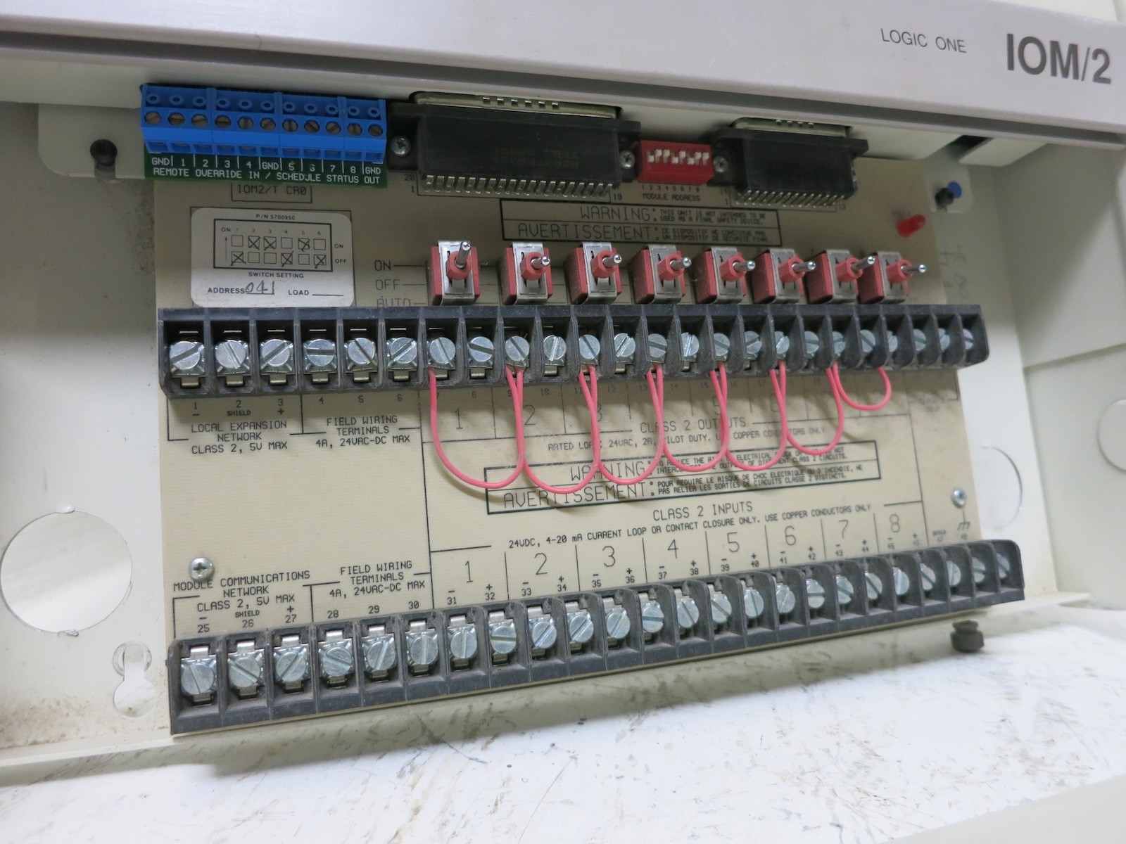Novar IOM/2 Logic One V3.08 ARF Input/Output Module Triac Remote Override CRO