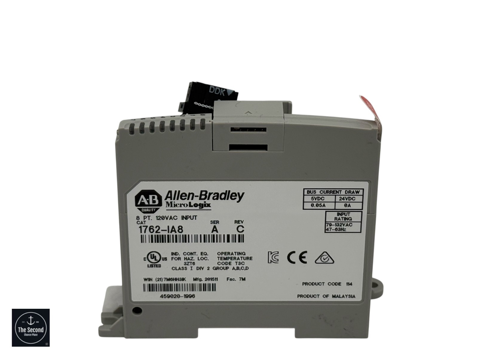 NIB Allen Bradley MicroLogix 120VAC Input Module 1762-IA8 Ser A Rev C