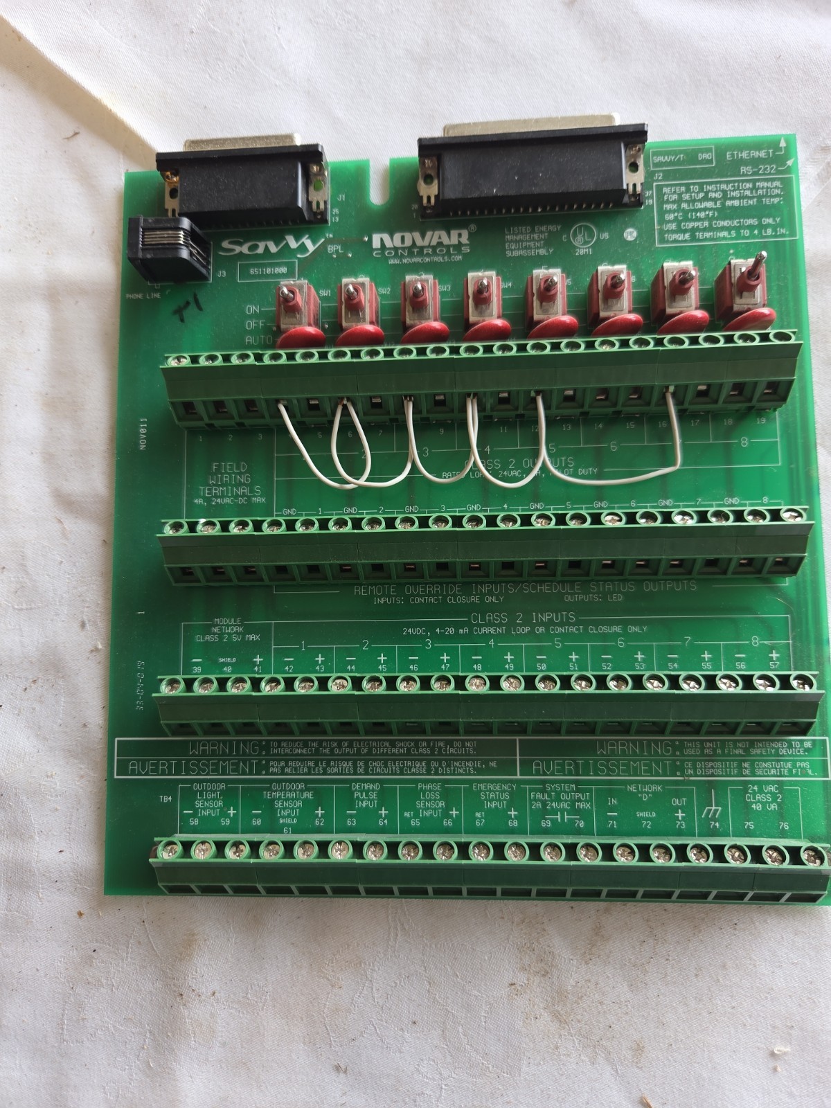 Novar Savvy 651101000 / 302091100 Transition Board