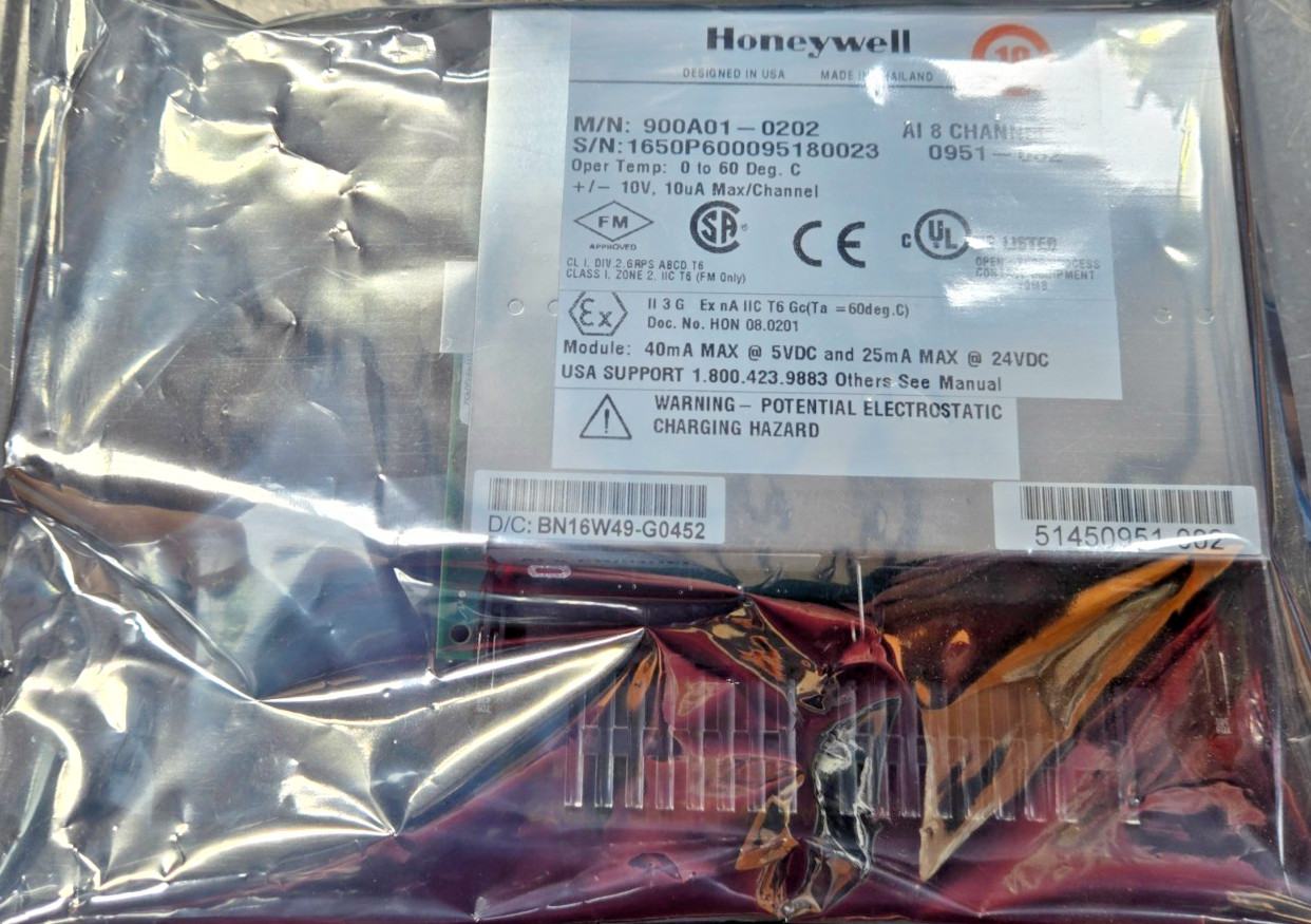 Honeywell ControlEdge HC900 Platform AI 8-Channel 900A01-0202 Module