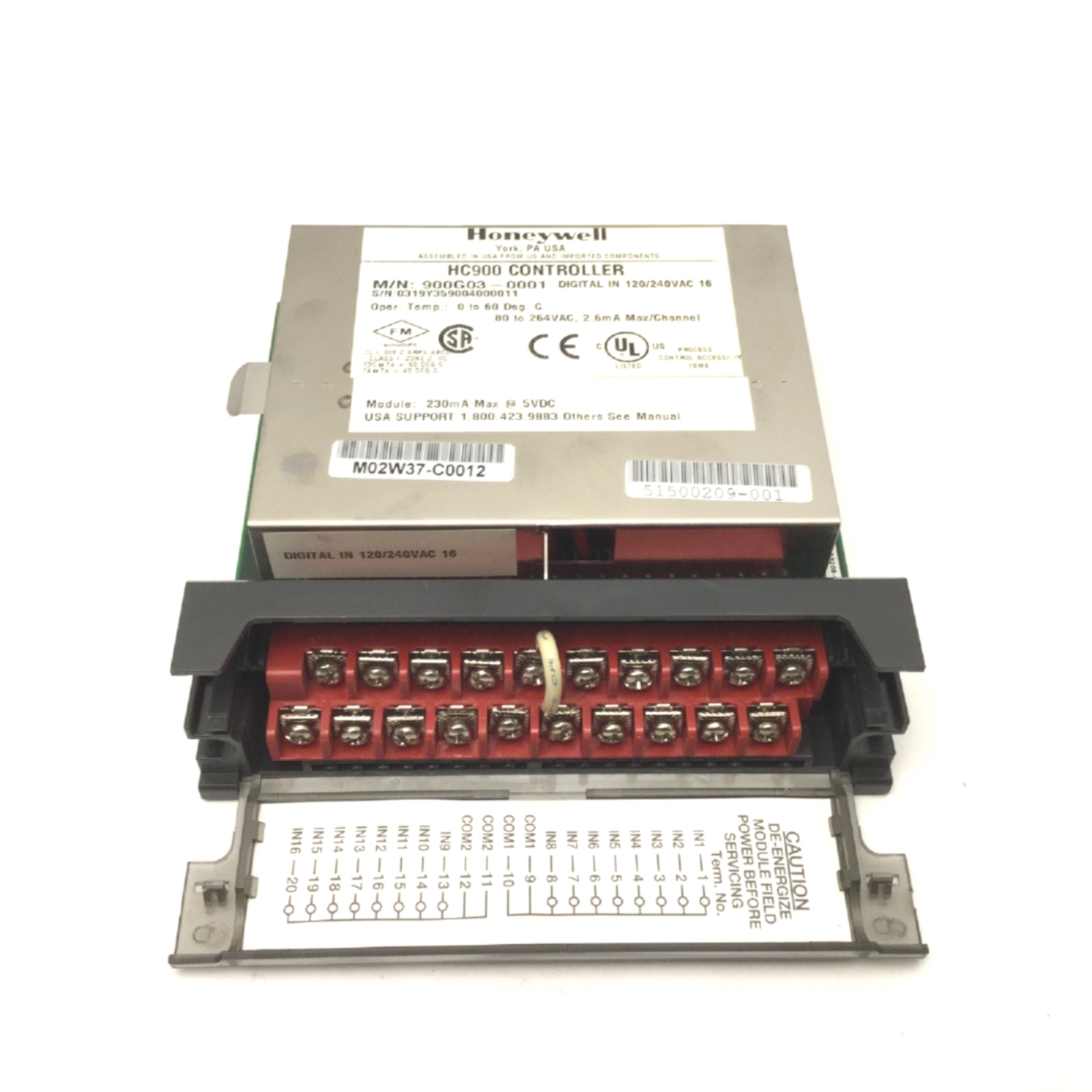 Honeywell 900G03-0001 HC900 ControlEdge Digital Input Module 16 Inputs 80-264VAC