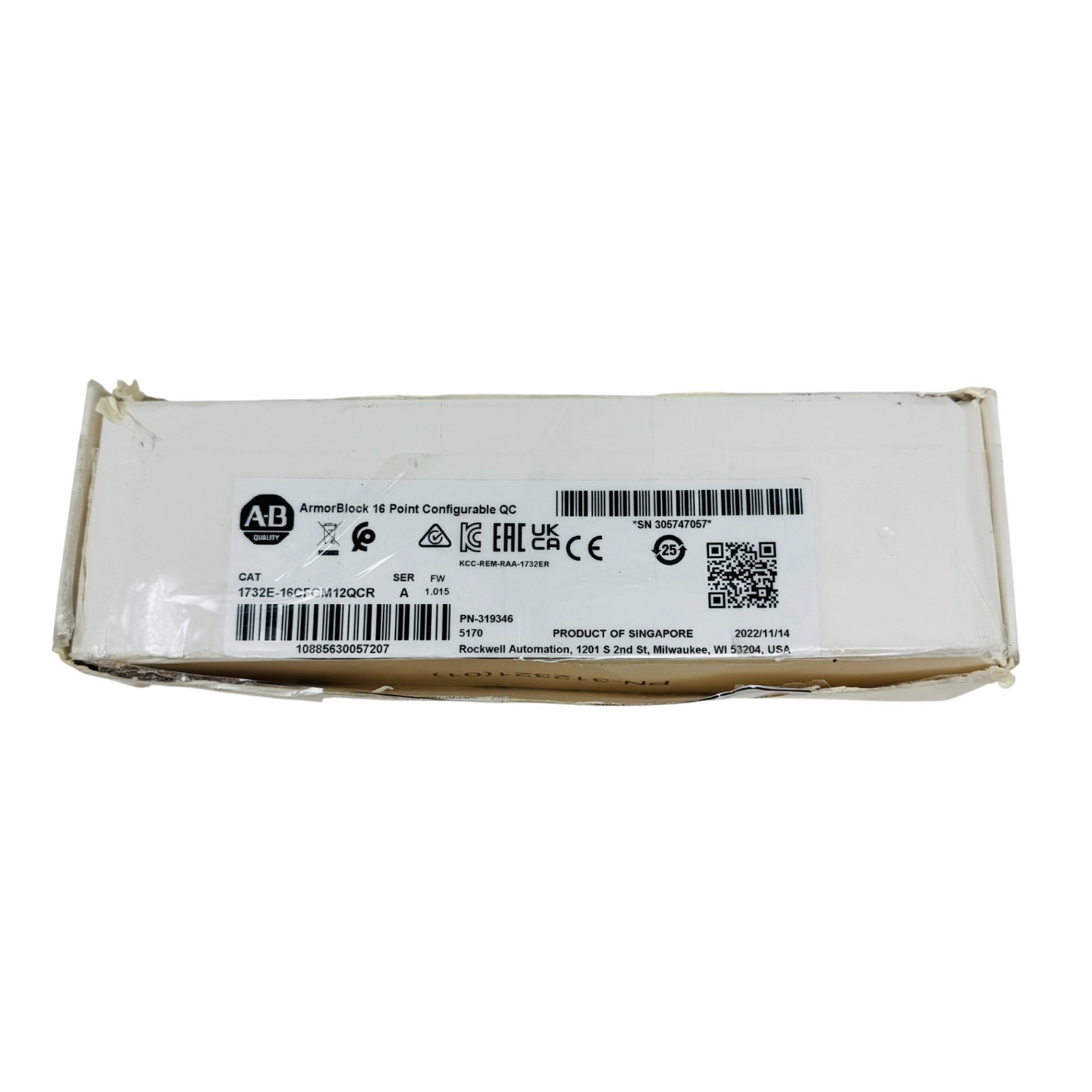 Allen-Bradley 1732E-16CFG M12QCR ArmorBlock 16-Point EtherNet/IP I/O Module New
