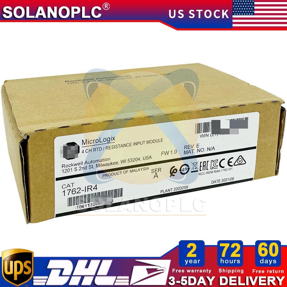Sealed AB 1762-IR4 MicroLogix 1200 RTD Resistance Input Module US Free Tax