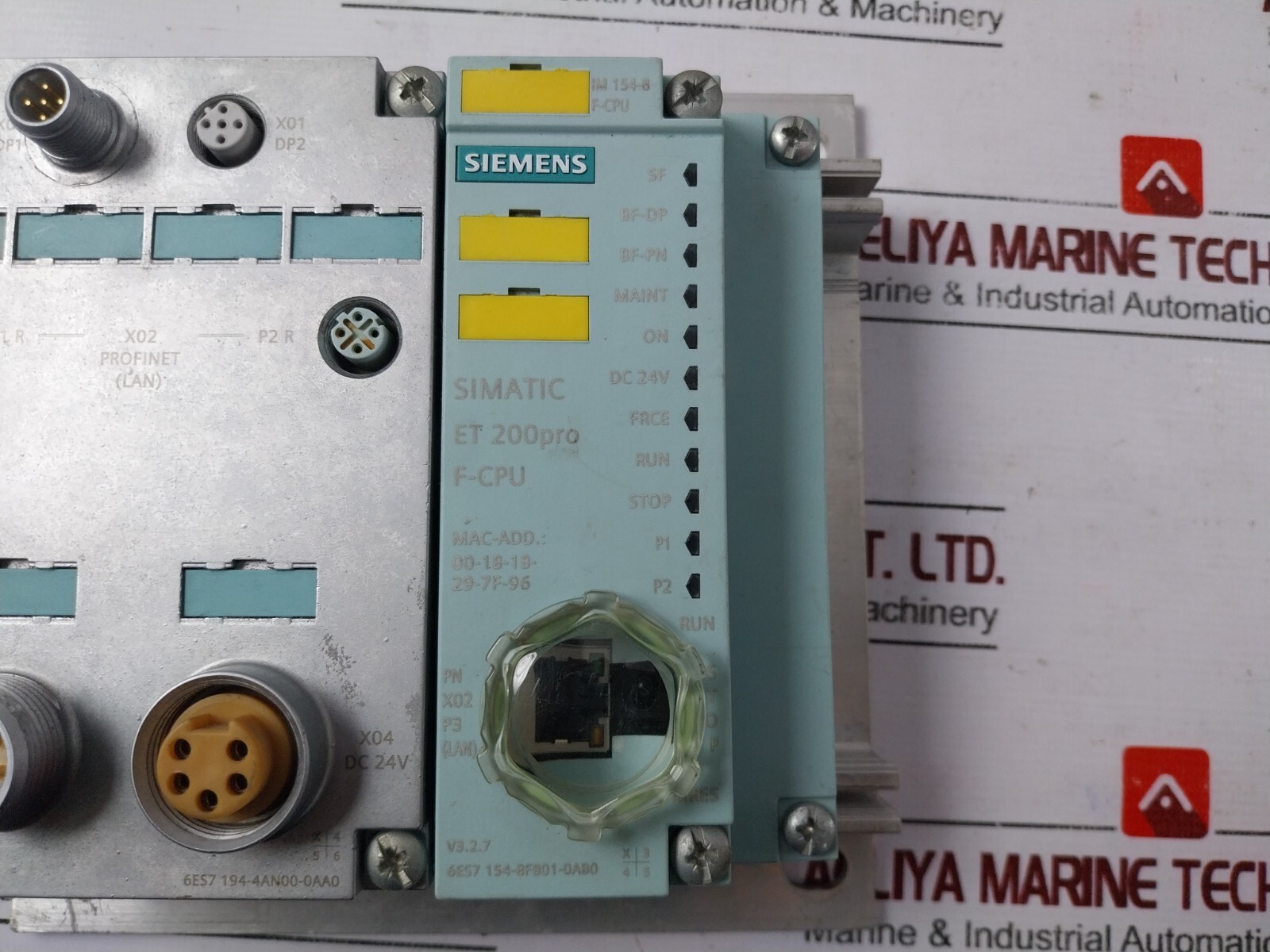 Siemens 6ES7 1548FB010AB0 Interface Module Simatic ET 200PRO F-CPU DC 24V V3.2.7