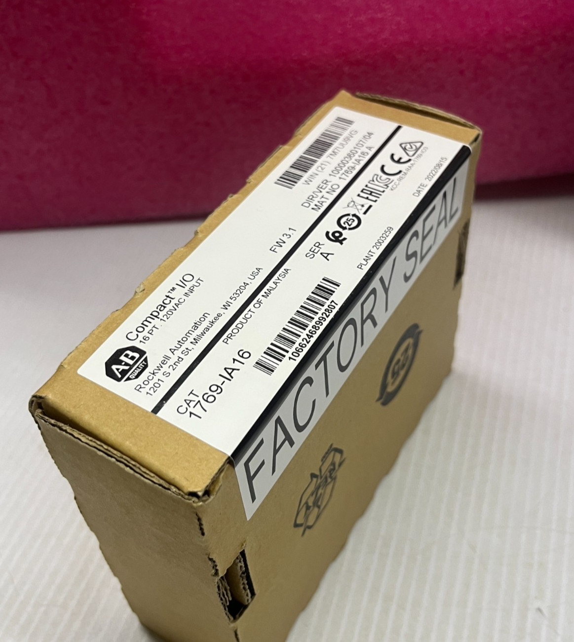 New NIB Allen Bradley 1769-IA16 Ser A Compact I/O 16PT FW 3.1 FACTORY SEALED