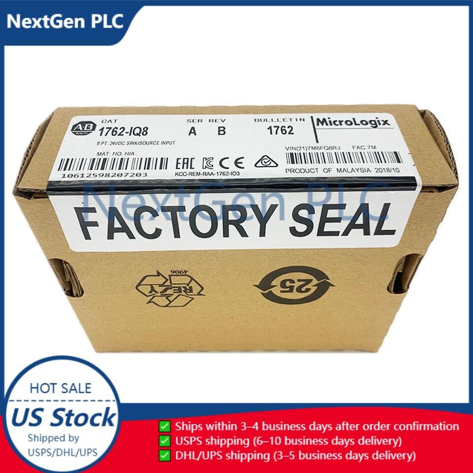 New Sealed AB 1762-IQ8 MicroLogix 1200 Discrete Input Module US Free Tax