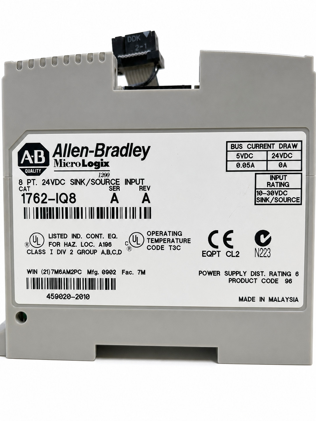 ALLEN BRADLEY 1762-IQ8 SER A MICROLOGIX OUTPUT MODULE PLC