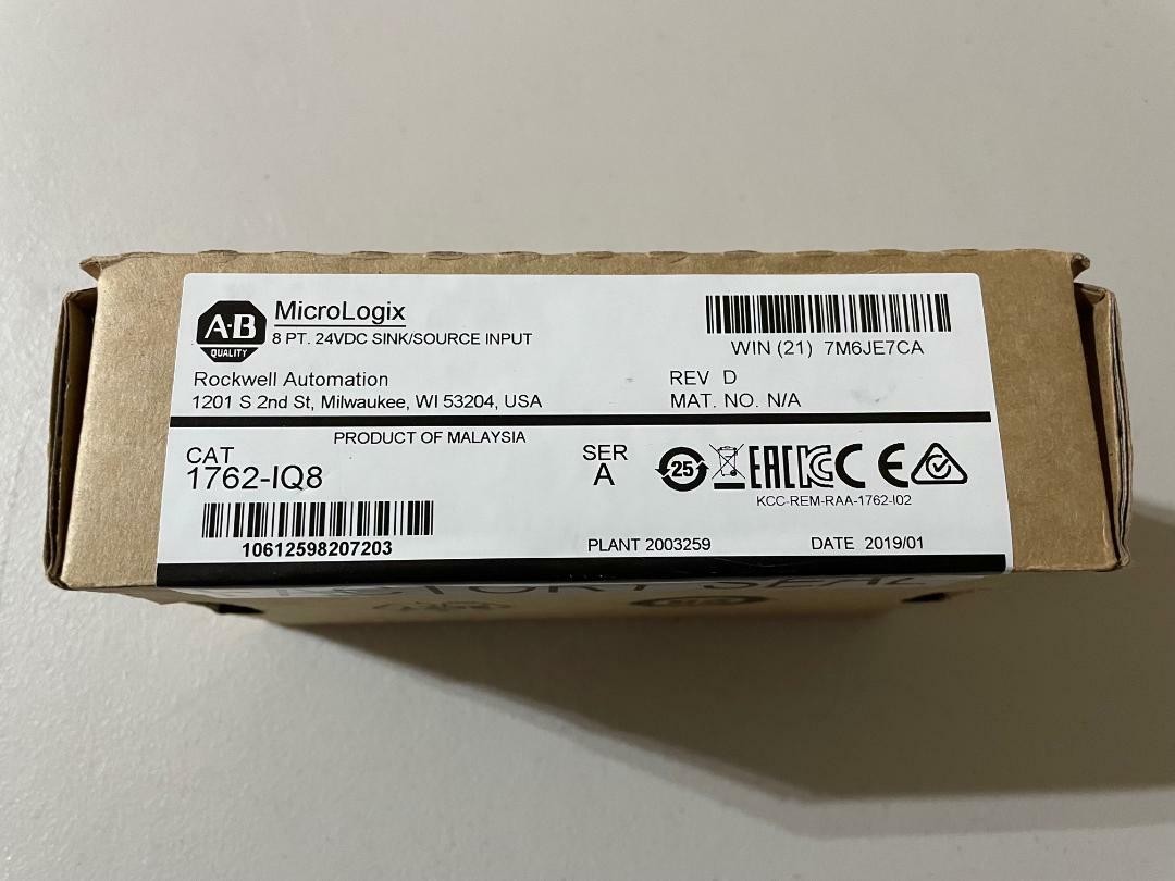 SEALED Allen-Bradley 1762-IQ8 /A MicroLogix 24VDC Input Module US Free Tax