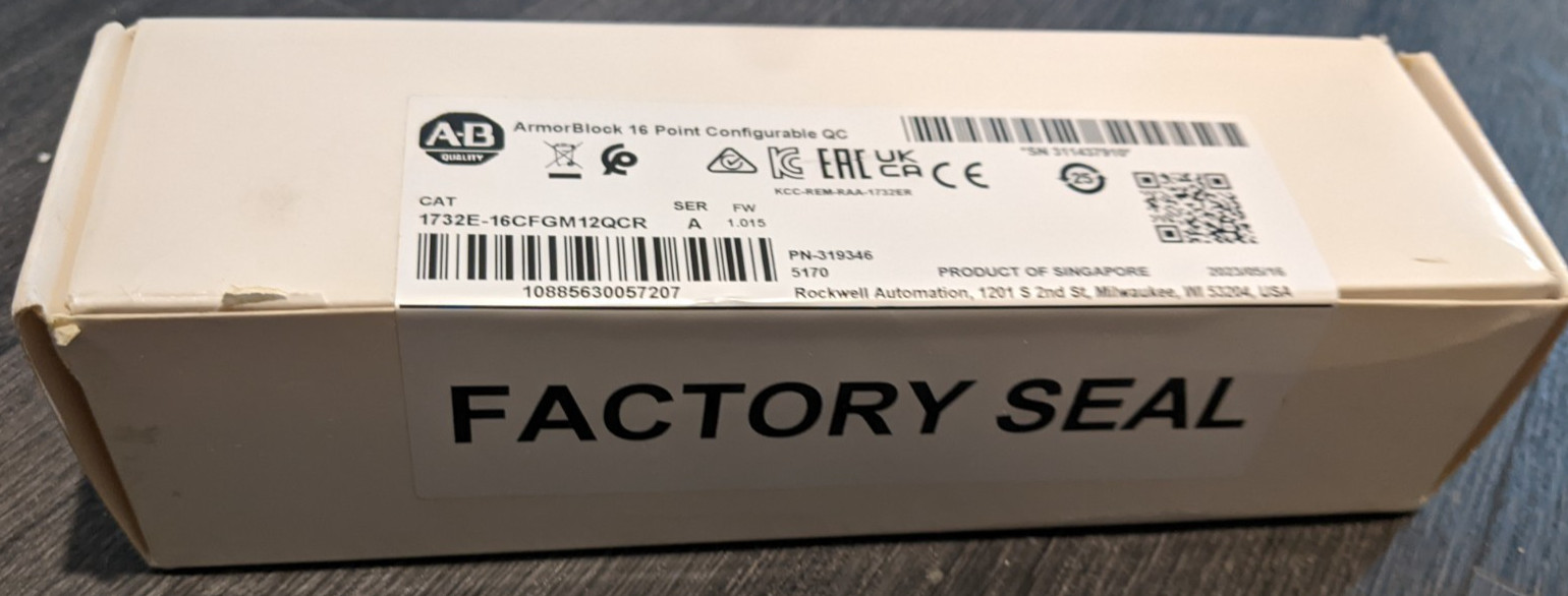 Allen-Bradley 1732E-16CFGM12QCR I/O Module 16 Point, New, in Factory Sealed Box
