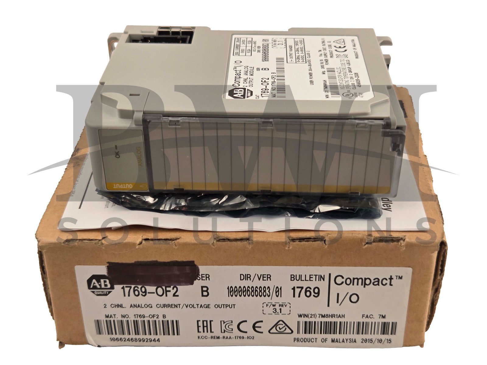 NEW Allen Bradley 1769-OF2 /B CompactLogix 2-CHNL Analog Output Module 1769OF2