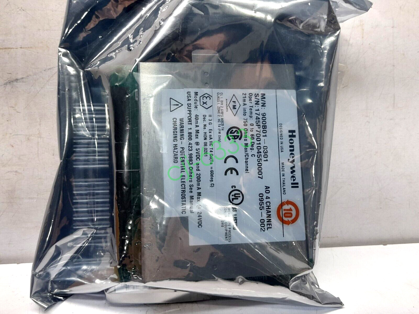 Honeywell 900B01-0301 AO 4 Channel Analog Output Card