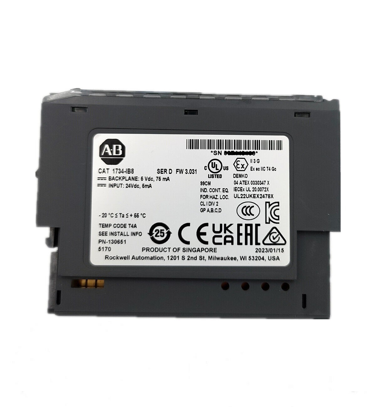 1734IB8 NEW Allen-Bradley 1734-IB8 /D POINT I/O 8 Point Digital Input Module