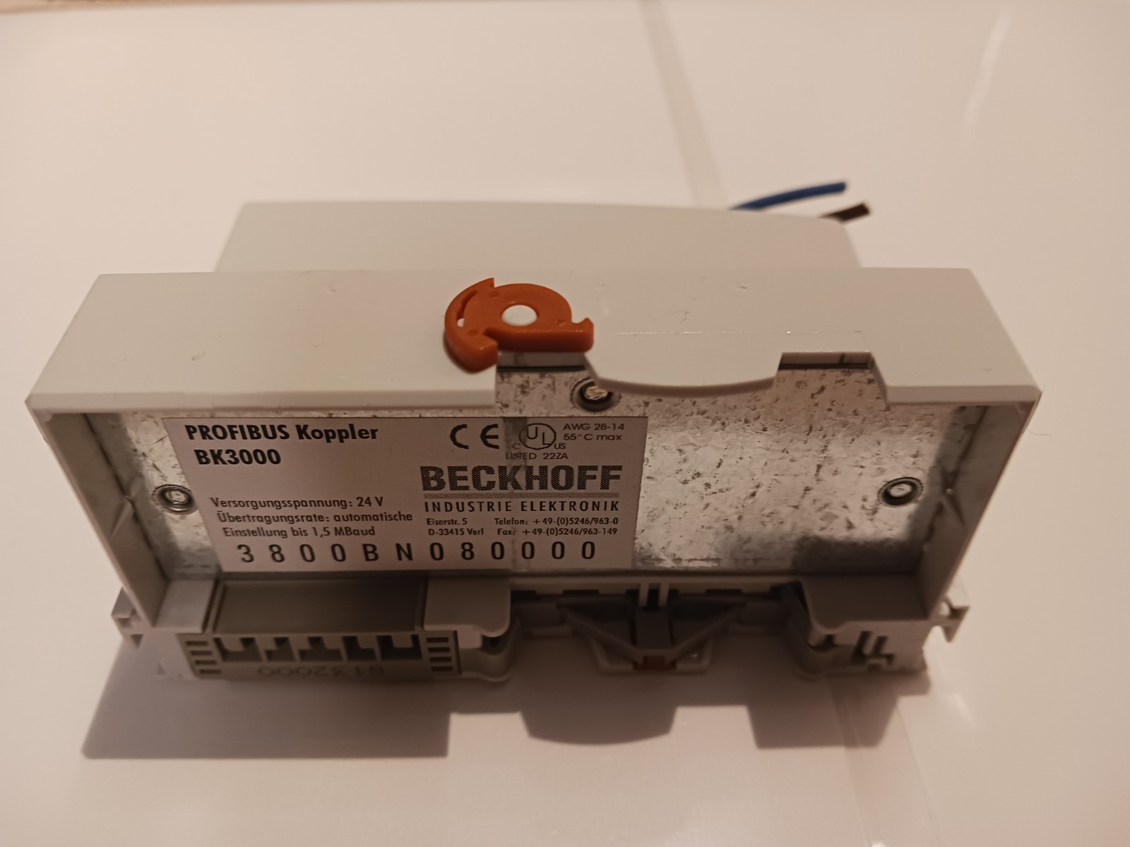 BECKHOFF PROFIBUS Koppler BK3000 / BK-3000 PROFIBUS Coupler made in Germany USED