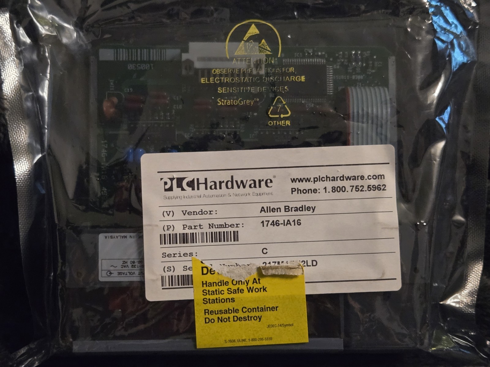 Allen-Bradley 1746-IA16 Series C SLC 500 16-Point AC Input Module 120VAC