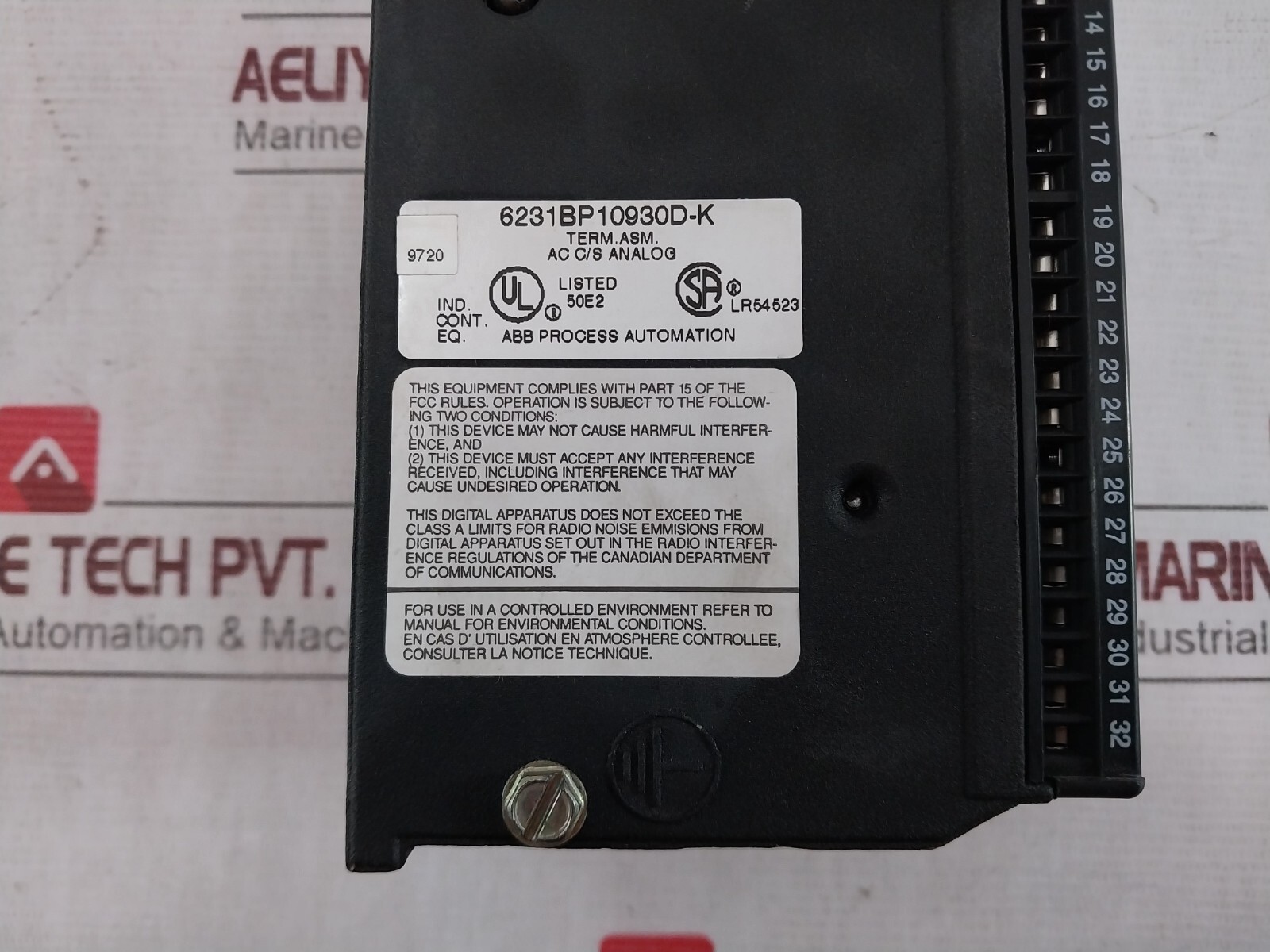 ABB MOD 300 Current Source Analog In/Out Module 0.25A 50mA 6231BP10910