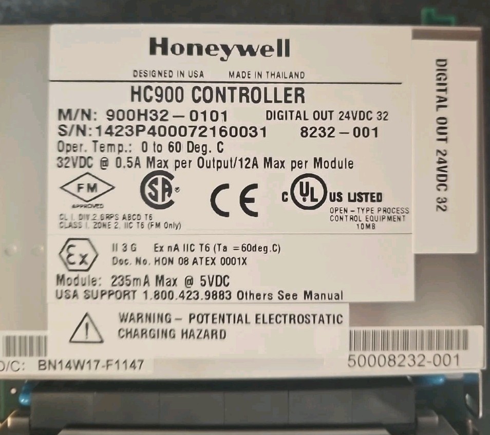 Honeywell HC900 900H32-0101 Digital Output Module 32-Channel 24VDC – Tested Exc.
