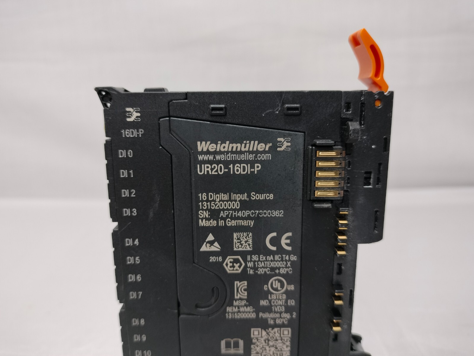 Weidmuller UR20-16DI-P UR2016DIP 1315200000 Remote I/O Module Made in Germany