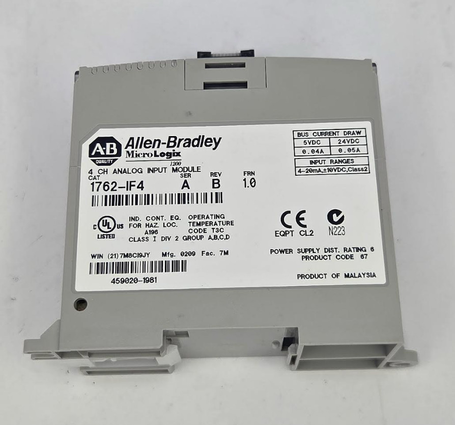 Allen-Bradley 1762-IF4 Ser A MicroLogix 1200 4-Ch Analog Input Module