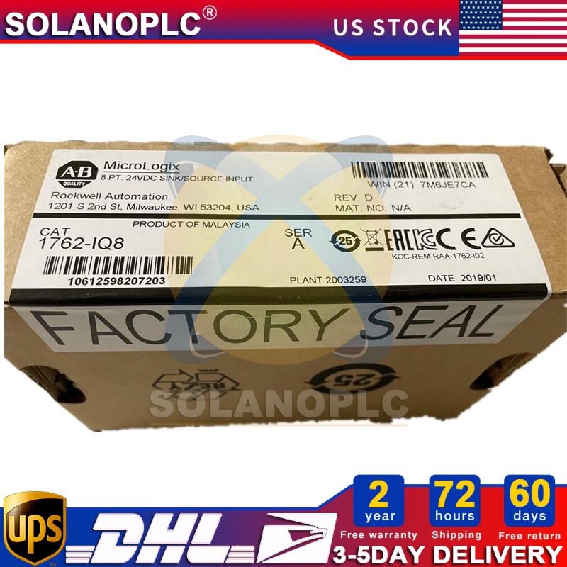 SEALED Allen-Bradley 1762-IQ8 /A MicroLogix 24VDC Input Module US Free Tax