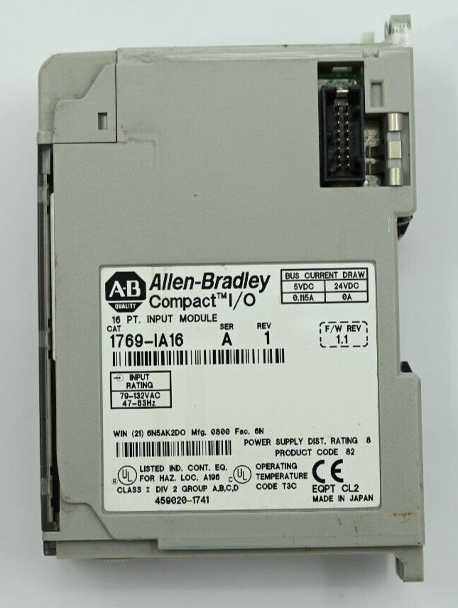 Allen Bradley 1769-IA16 Ser. A Compact I/O 16-Point Input Module Rev 1