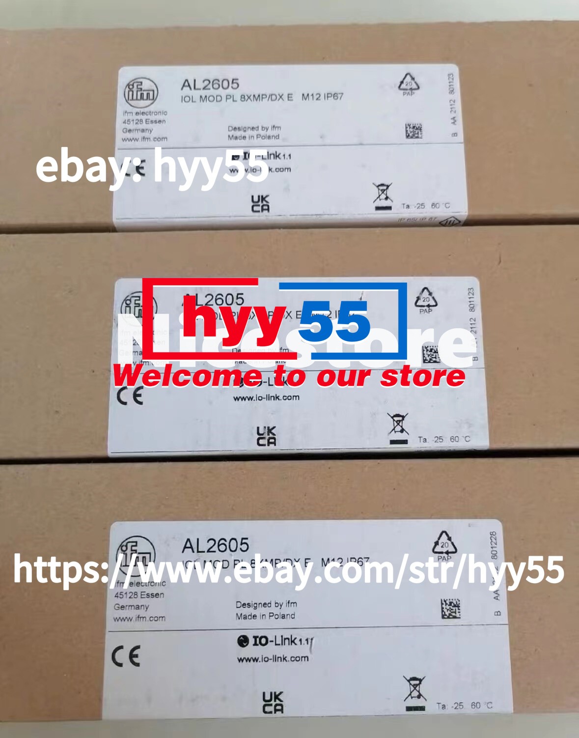 1PCS NEW IFM IOL MOD PL 8XMP/DX E M12 IP67 AL2605 MODULE -/55