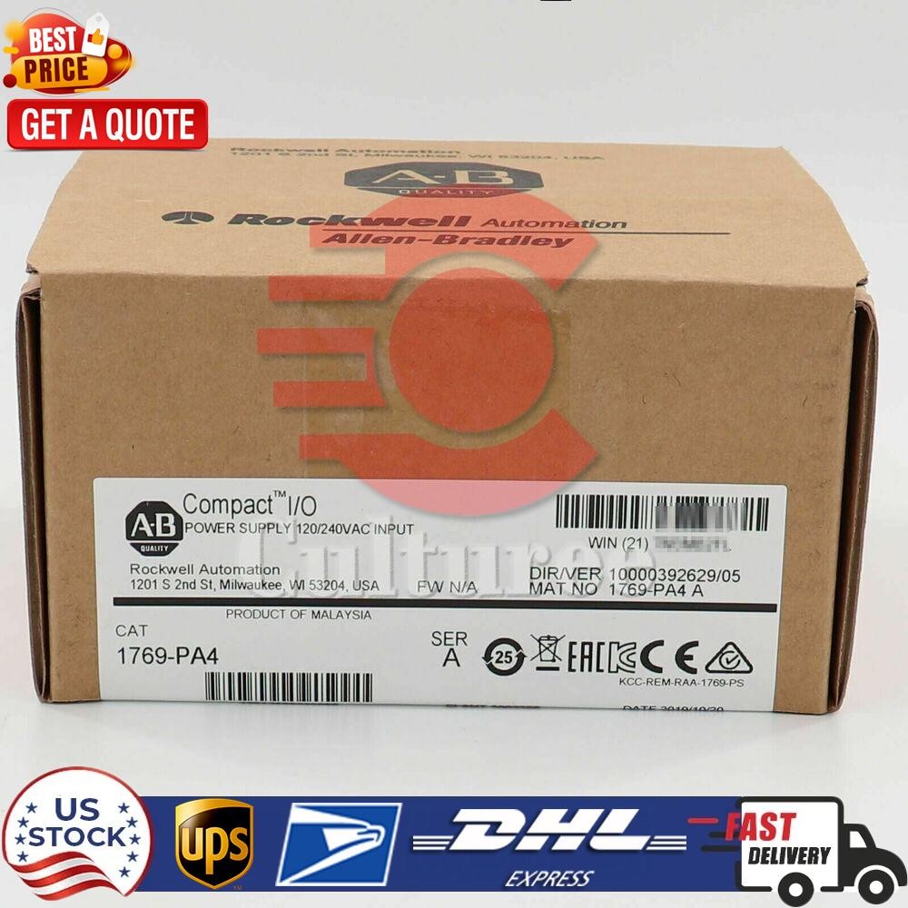 New AB 1769-PA4 SER A CompactLogix Power Supply Module 1769PA4 US Free Tax