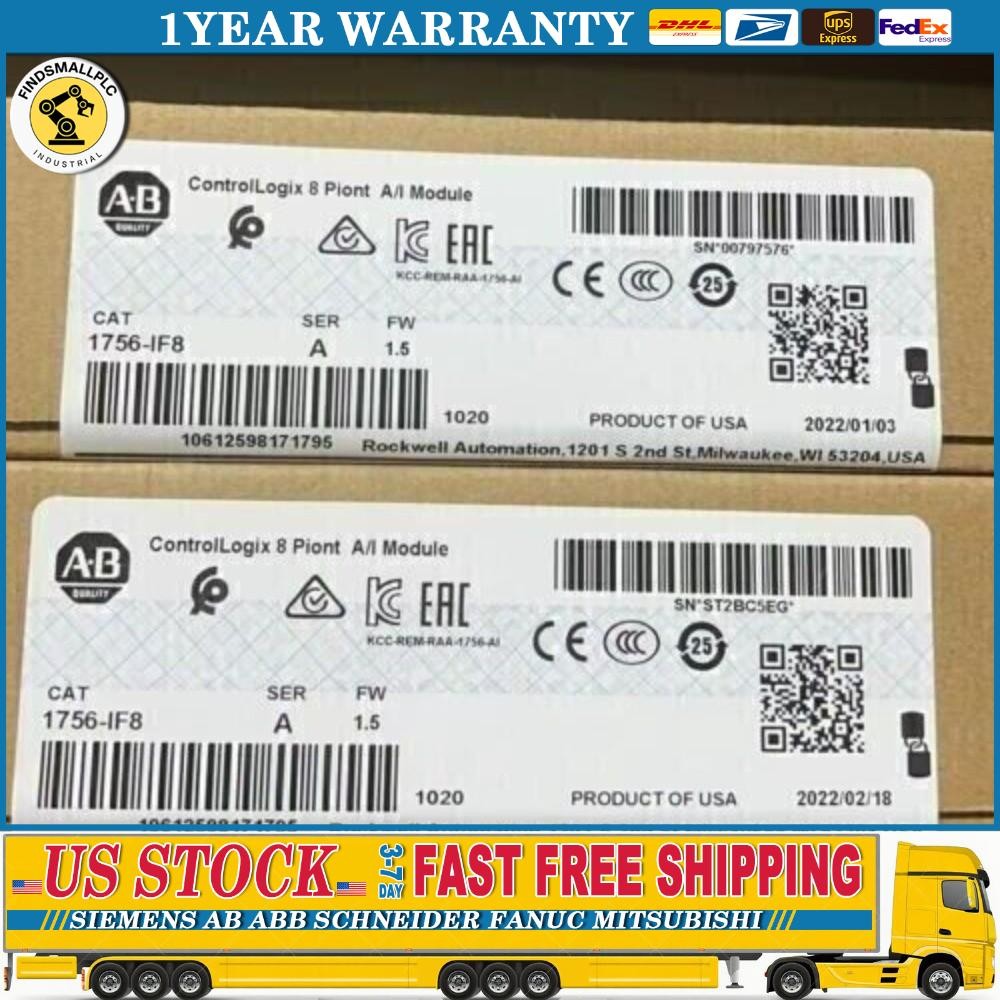 New Factory Sealed AB 1756-IF8 / A Controllogix 8 Point A/I Module US Free Tax
