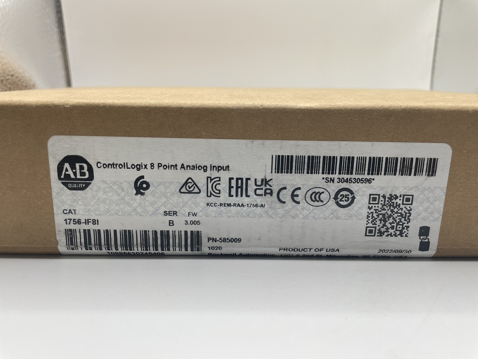 Allen-Bradley 1756-IF8I ControlLogix 8 Point Analog Input Module 1756IF8I