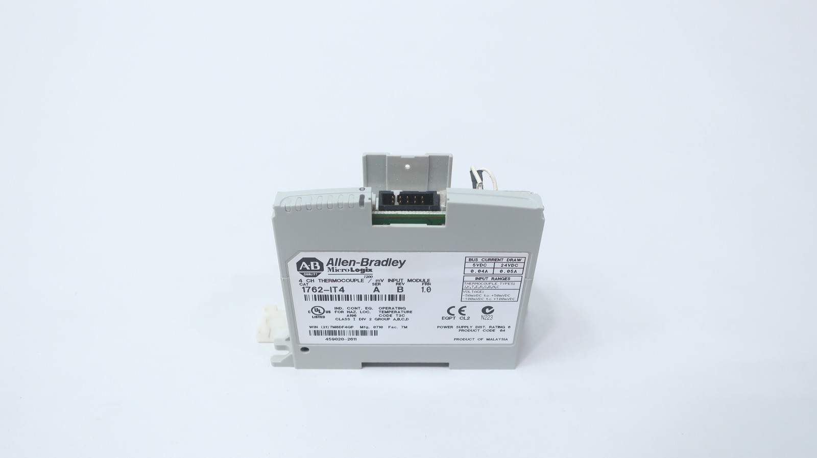 Allen Bradley 1762-IT4 Micrologix 1200 4 Ch Thermocouple Input Module Ser A