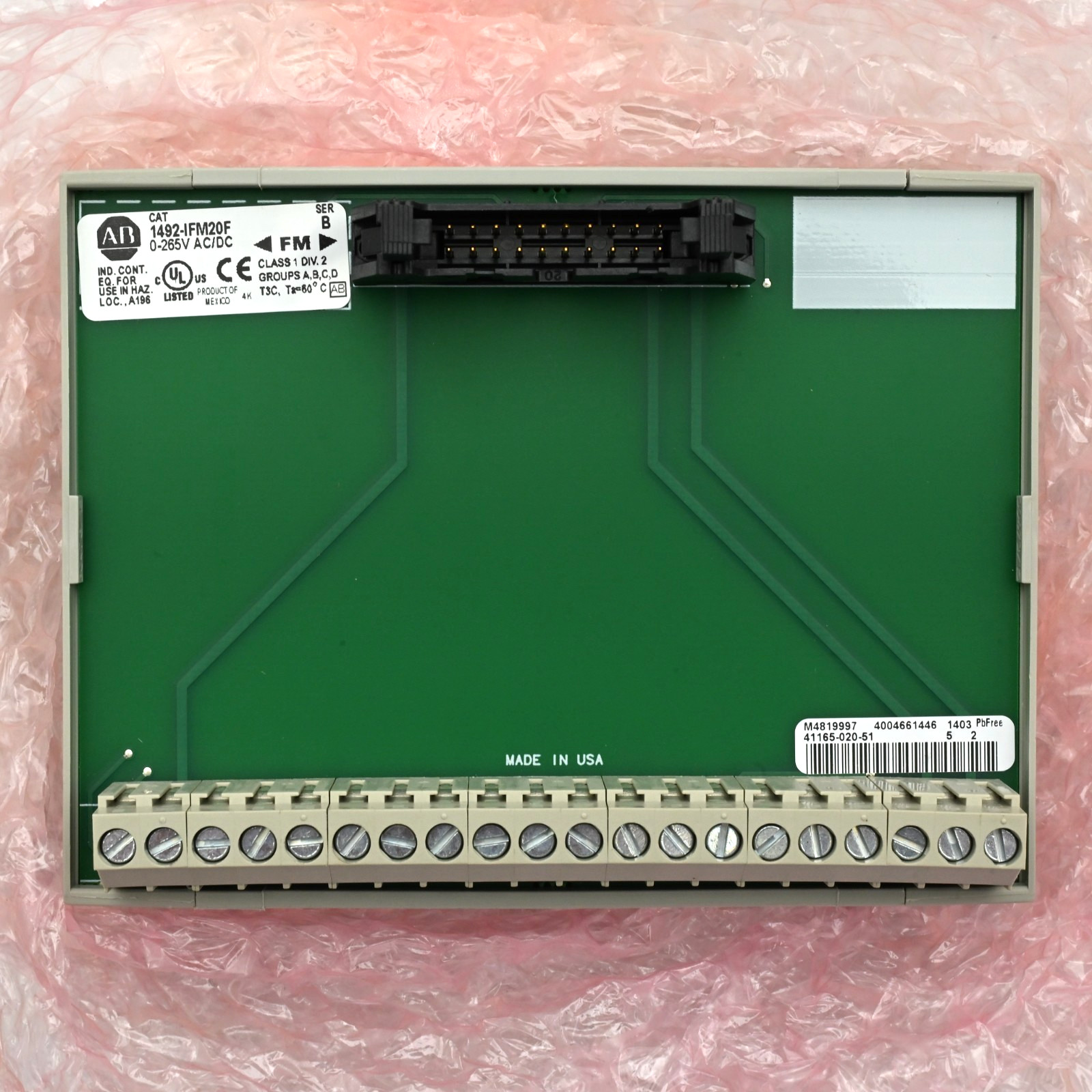 Allen Bradley 1492-IFM20F /B 20-Point Interface Module 0-265V AC/DC